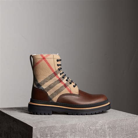 burberry shearling weather boots|Men’s Designer Boots .